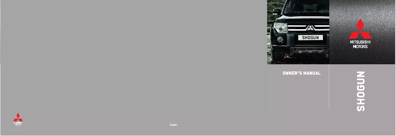 Page 1 de la notice Manuel utilisateur Mitsubishi Shogun (2008)