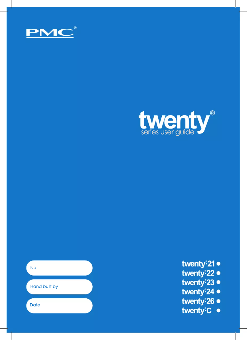 Page n°1 - Manuel utilisateur PMC twenty.C