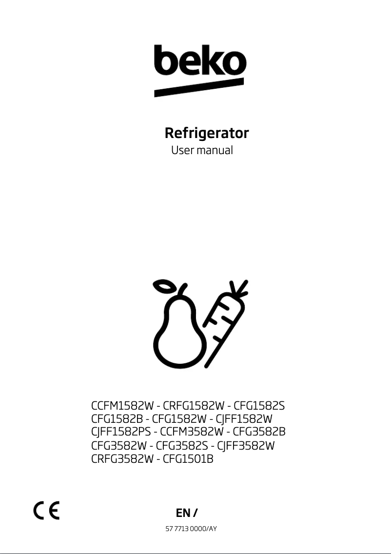 Image de la première page du manuel de l'appareil CCFM3582W