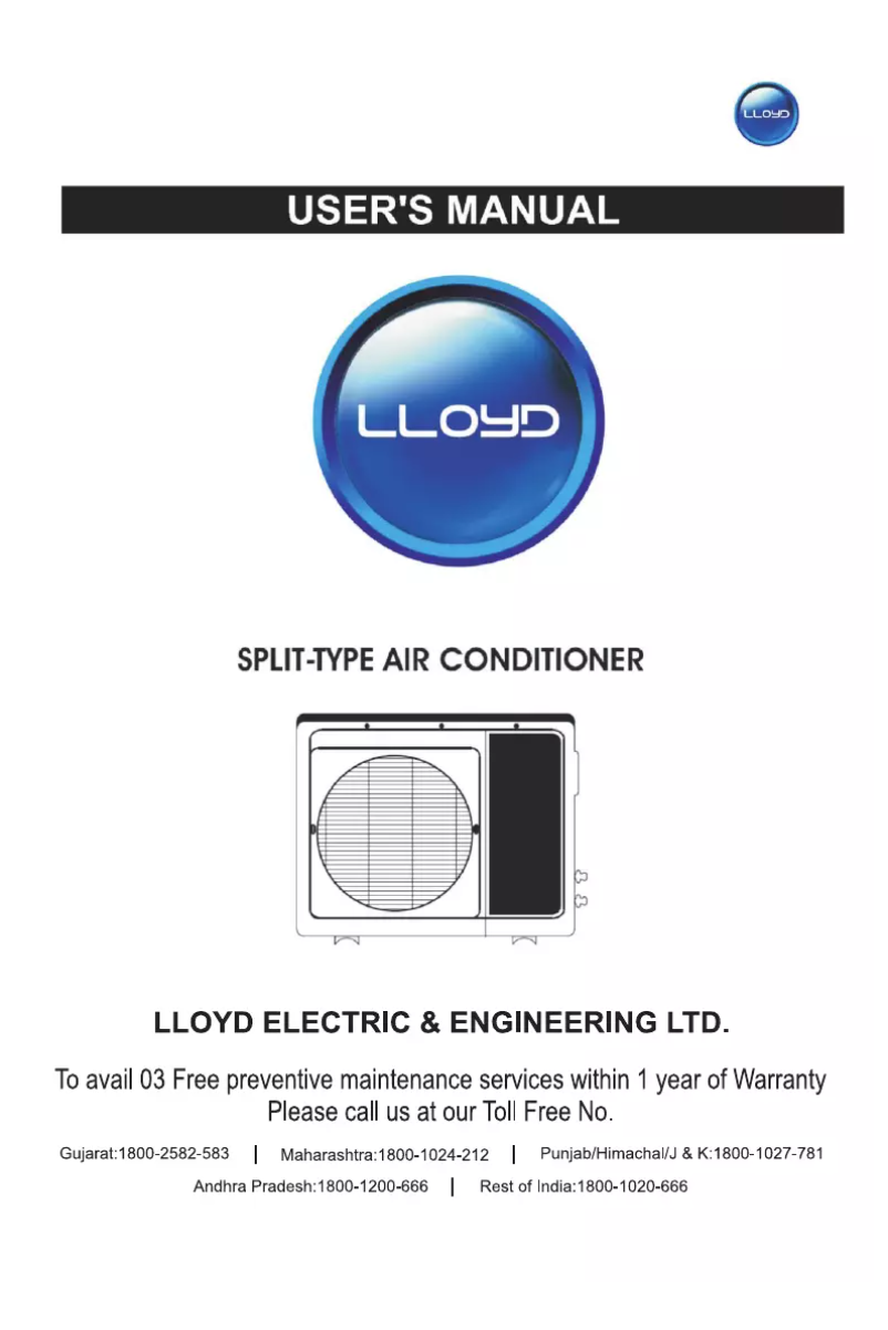 Page 1 de la notice Manuel utilisateur Lloyd LS9A3PN