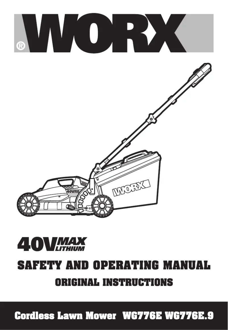 Image de la première page du manuel de l'appareil WG776E