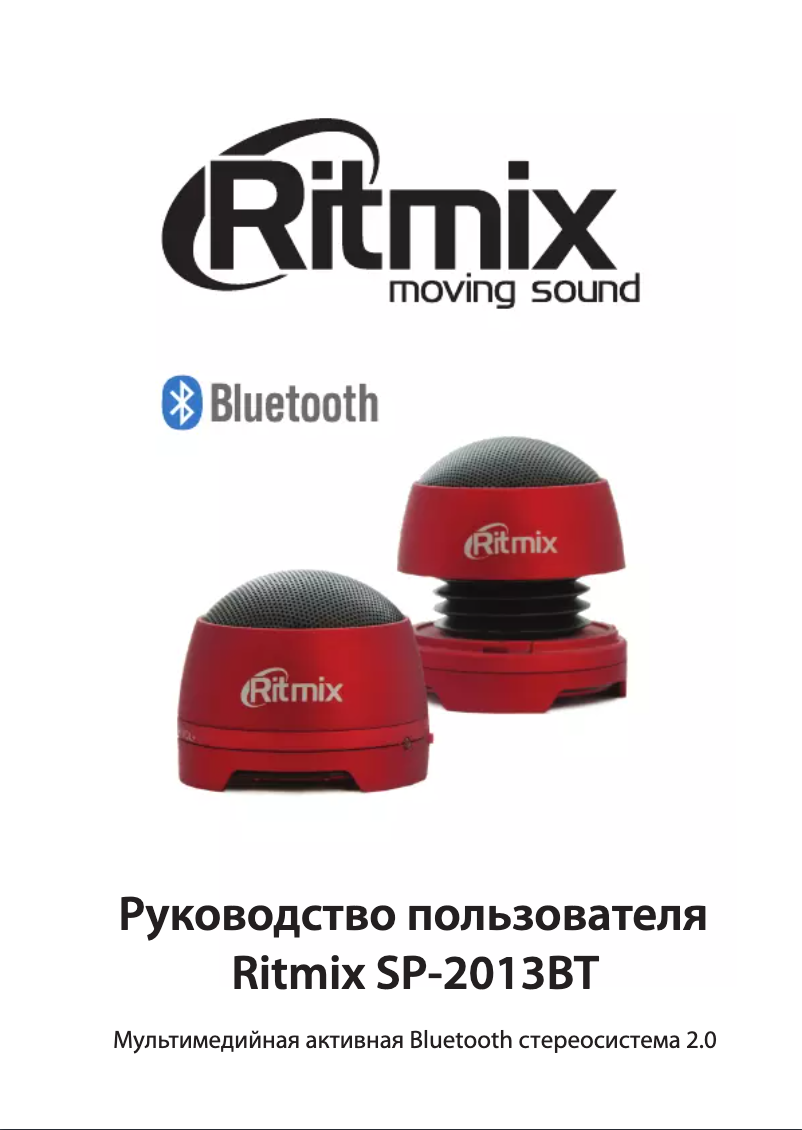 Page n°1 - Manuel utilisateur Ritmix SP-2013BT