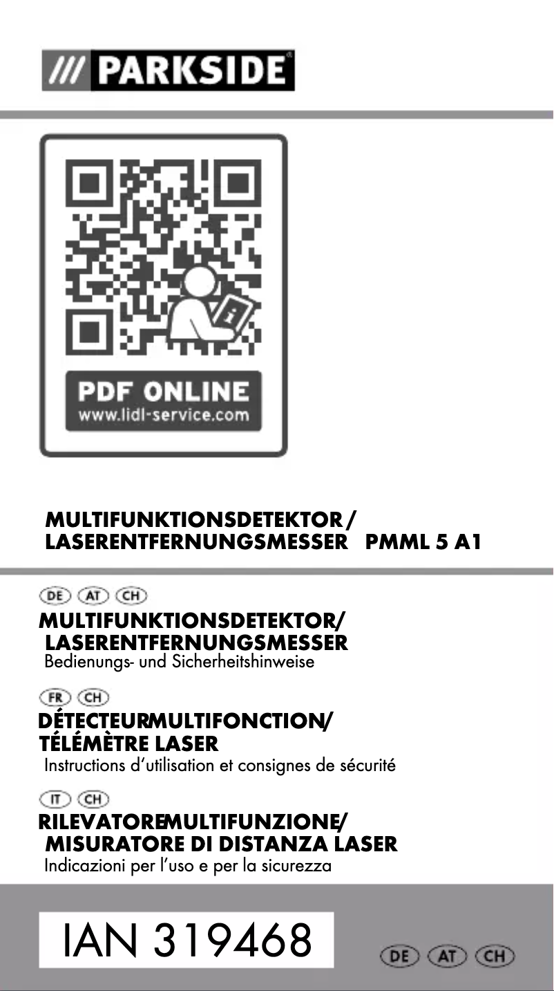 Page 1 de la notice Manuel utilisateur Parkside PMML 5 A1