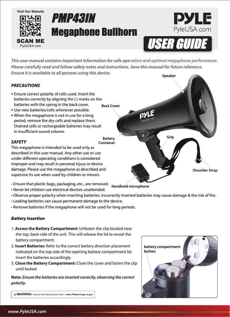 Image de la première page du manuel de l'appareil PMP43IN