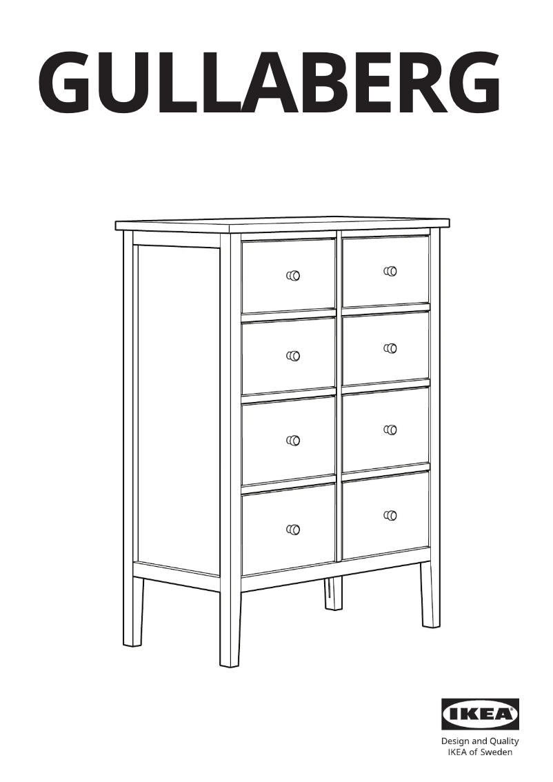 Page 1 de la notice Manuel utilisateur Ikea GULLABERG 405.617.82