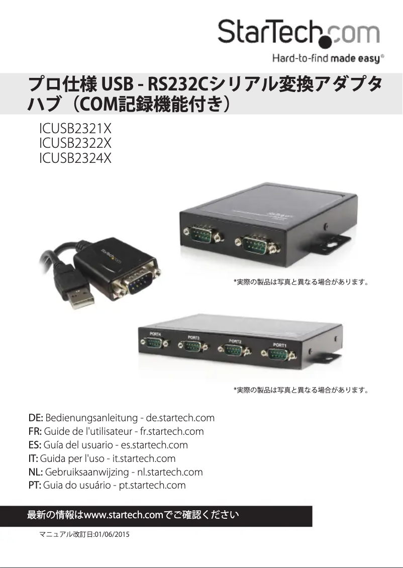 Image de la première page du manuel de l'appareil ICUSB2321X