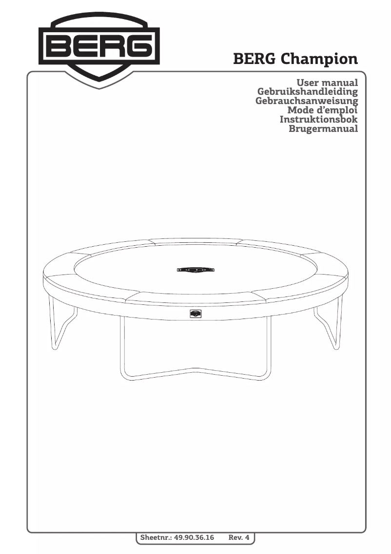 Page n°1 - Manuel utilisateur Berg Champion