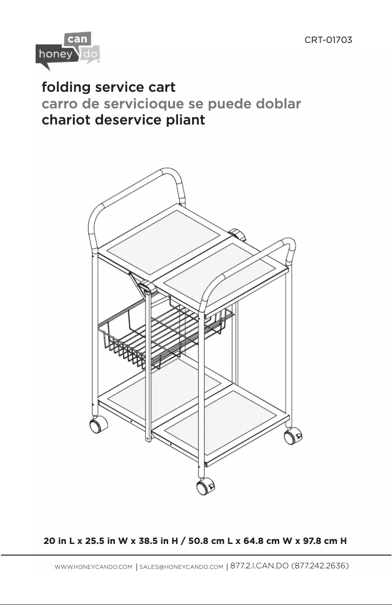 Página 1 del manual Manual de usuario Honey-Can-Do CRT-01703