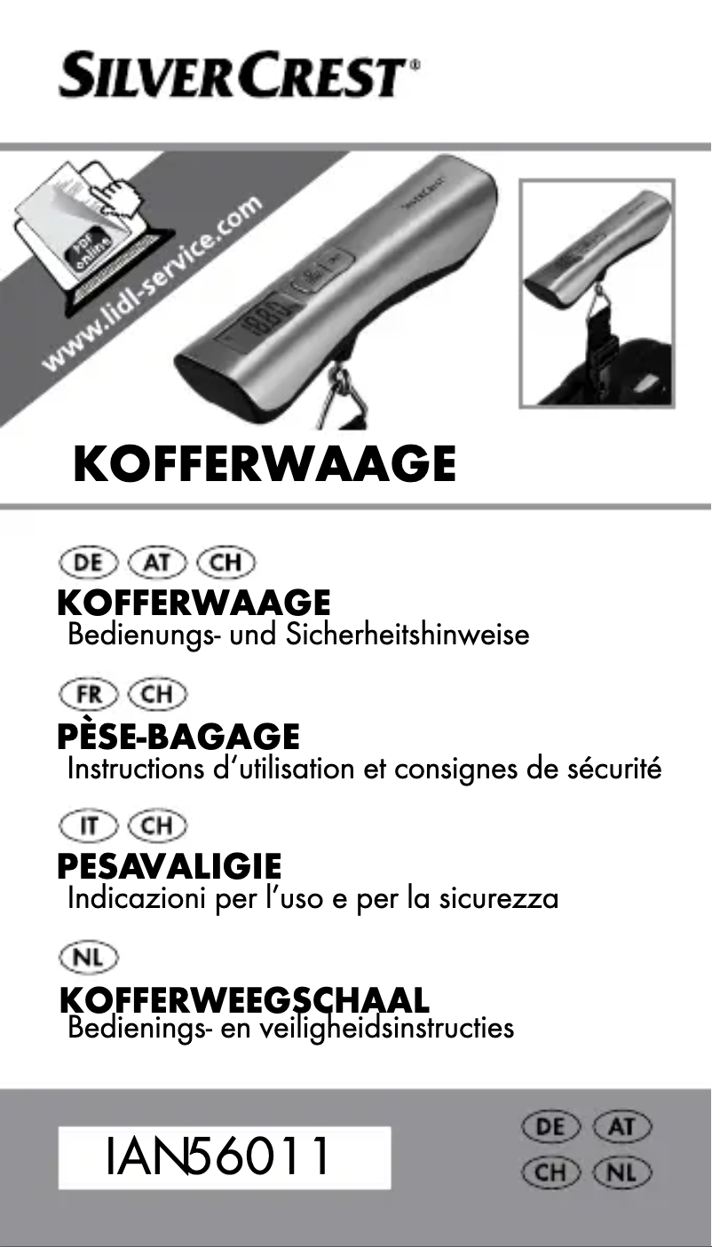 Image de la première page du manuel de l'appareil IAN 56011