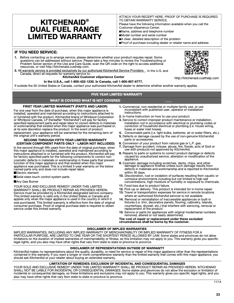 Image de la première page du manuel de l'appareil KDRS467VSS