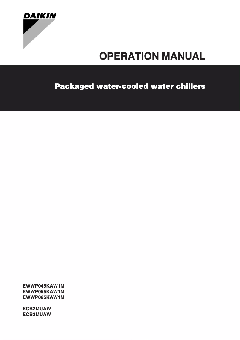 Página 1 del manual Manual de usuario Daikin EWWP055KBW1N