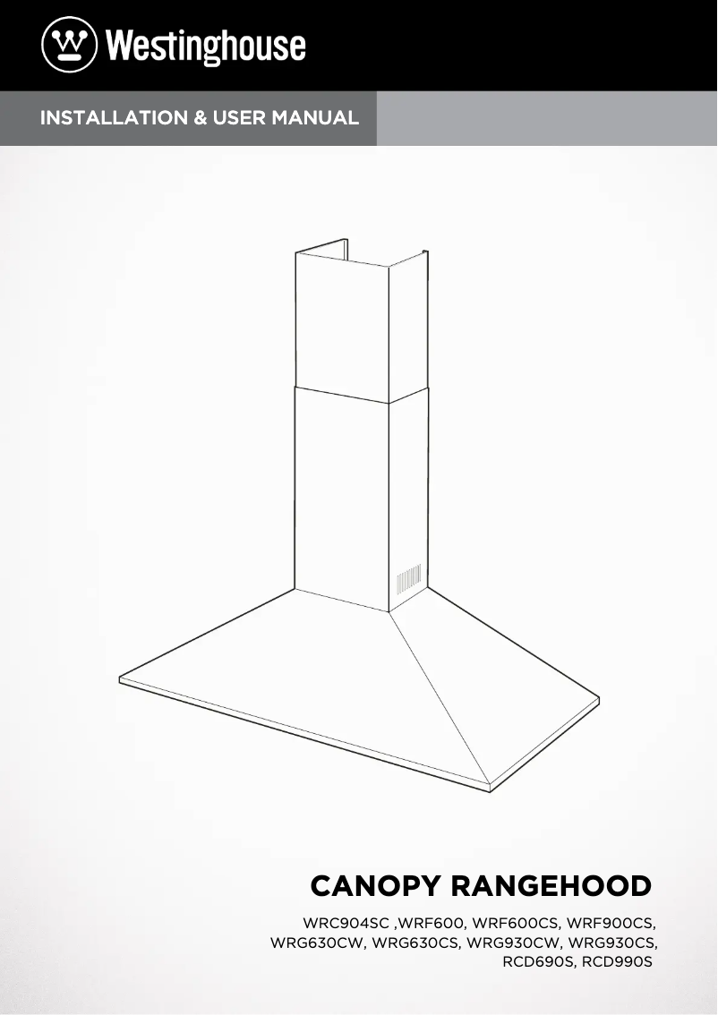 Page n°1 - Manuel utilisateur Westinghouse WRG630CS