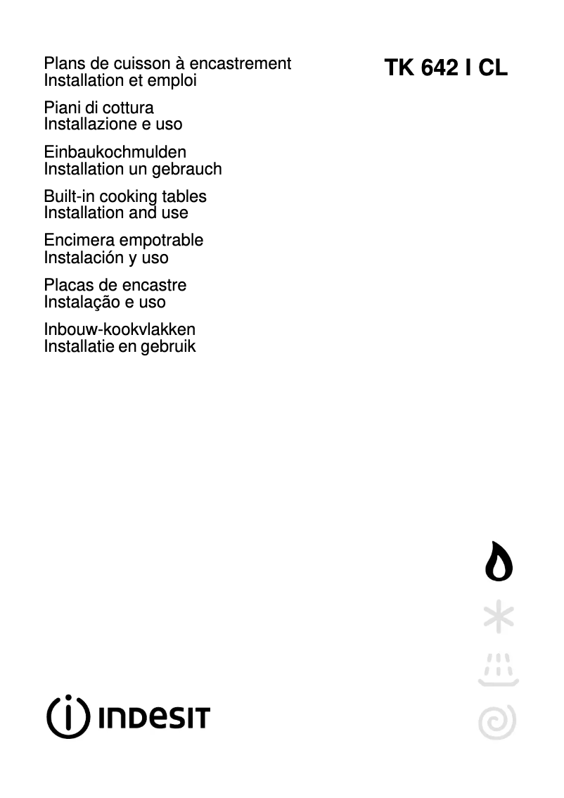 Page 1 de la notice Manuel utilisateur Indesit TK 642 I CL