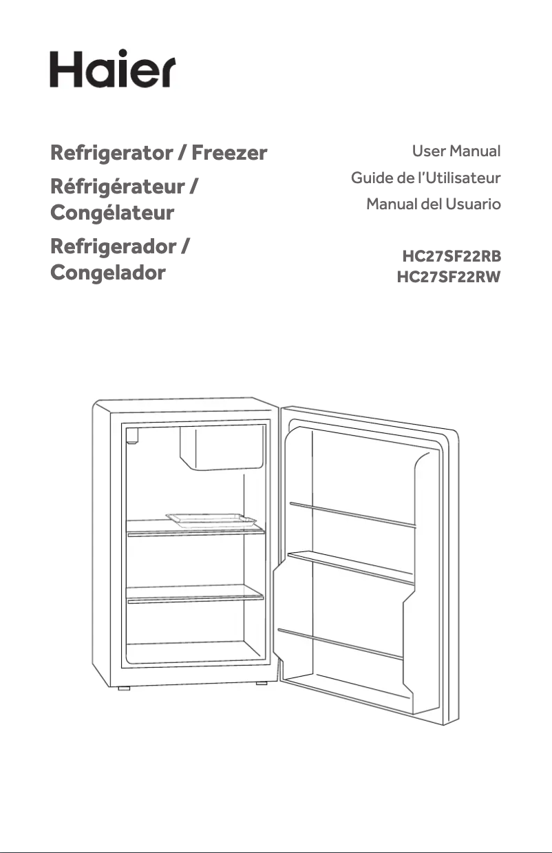 Page 1 de la notice Manuel utilisateur Haier HC27SF22RB