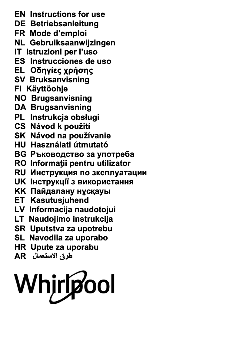 Página 1 del manual Instrucciones / montaje Whirlpool AKR 036