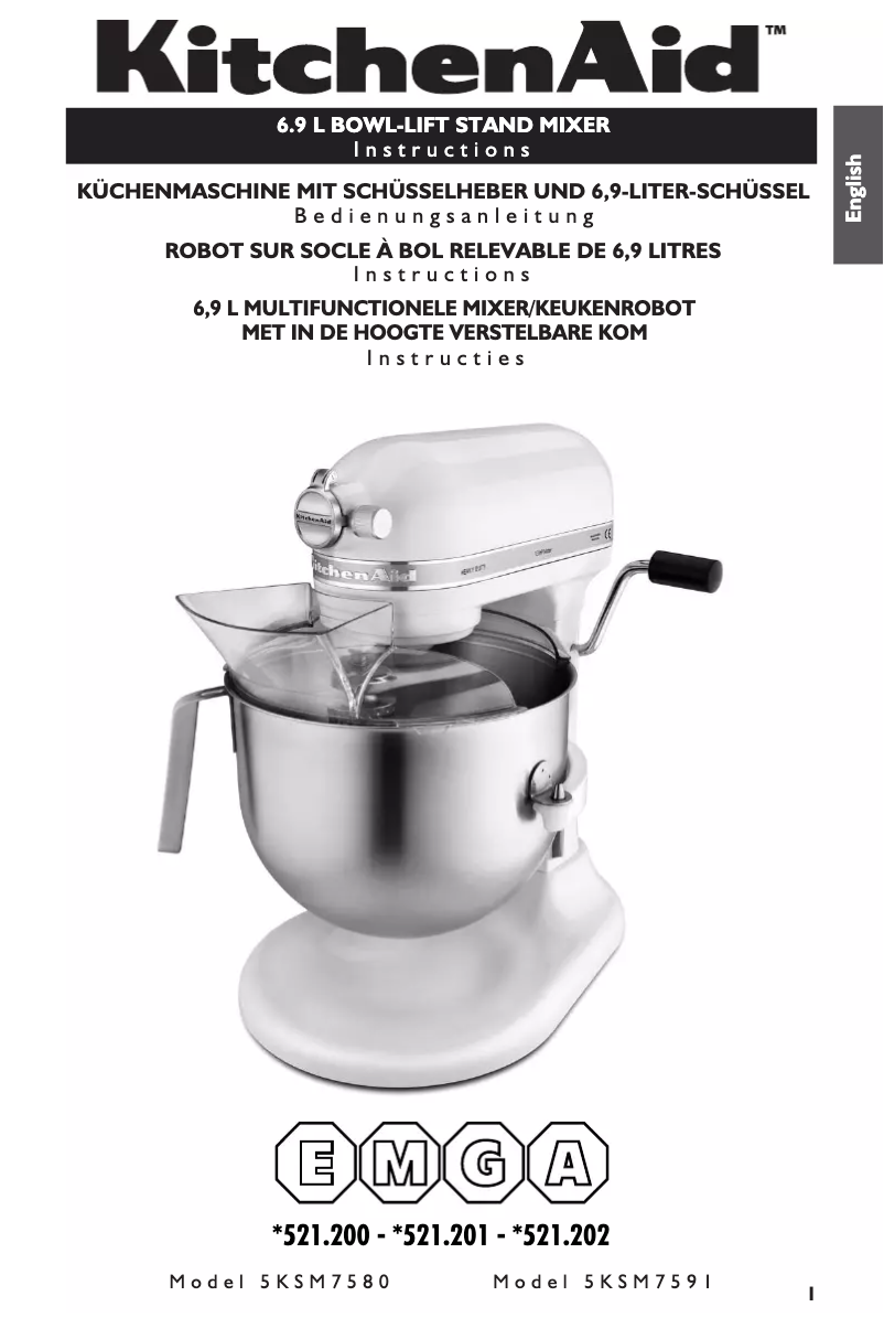 Page 1 de la notice Manuel utilisateur KitchenAid Heavy Duty K7