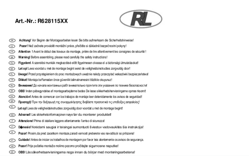 Page n°1 - Manuel utilisateur QAZQA Reality Street