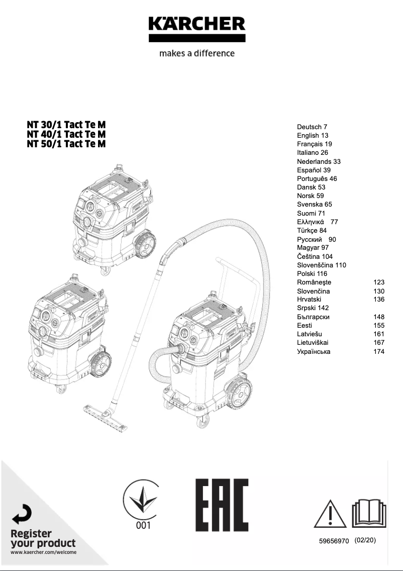 Página 1 del manual Manual de usuario Kärcher Tact Te M AU NT 50/1