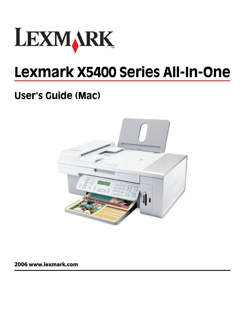 Página 1 del manual Manual de usuario Lexmark X5435