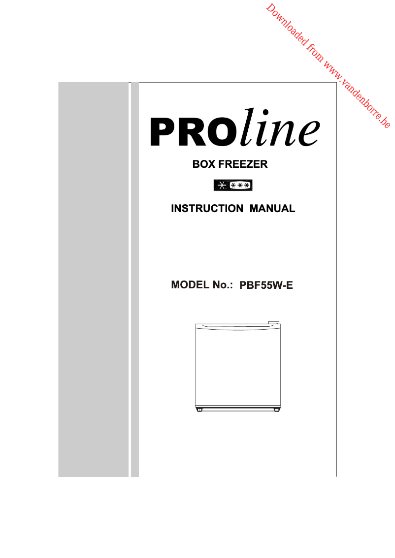 Page 1 de la notice Manuel utilisateur Proline PBF55W