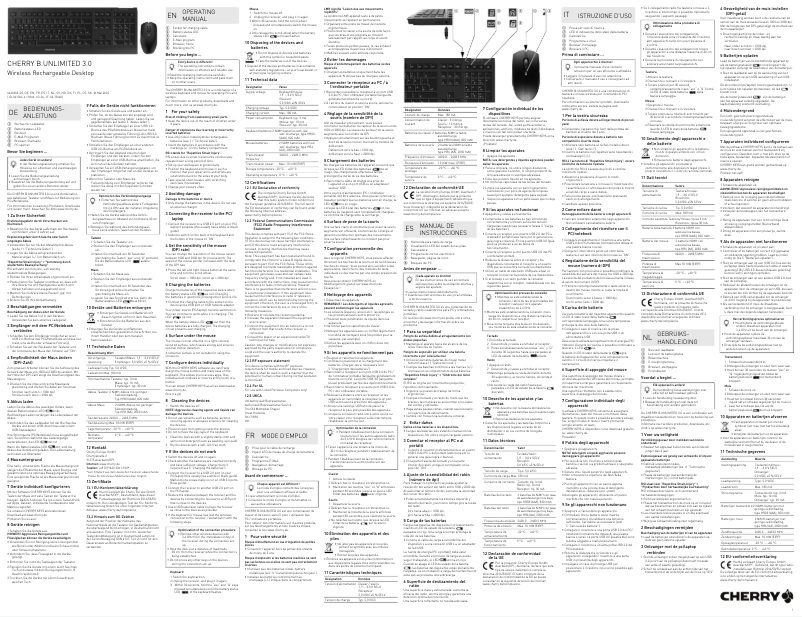 Page 1 de la notice Manuel utilisateur Cherry B.Unlimited 3.0