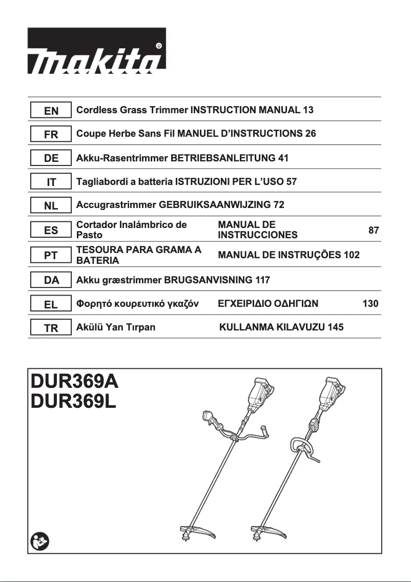 Page 1 de la notice Manuel utilisateur Makita DUR369A