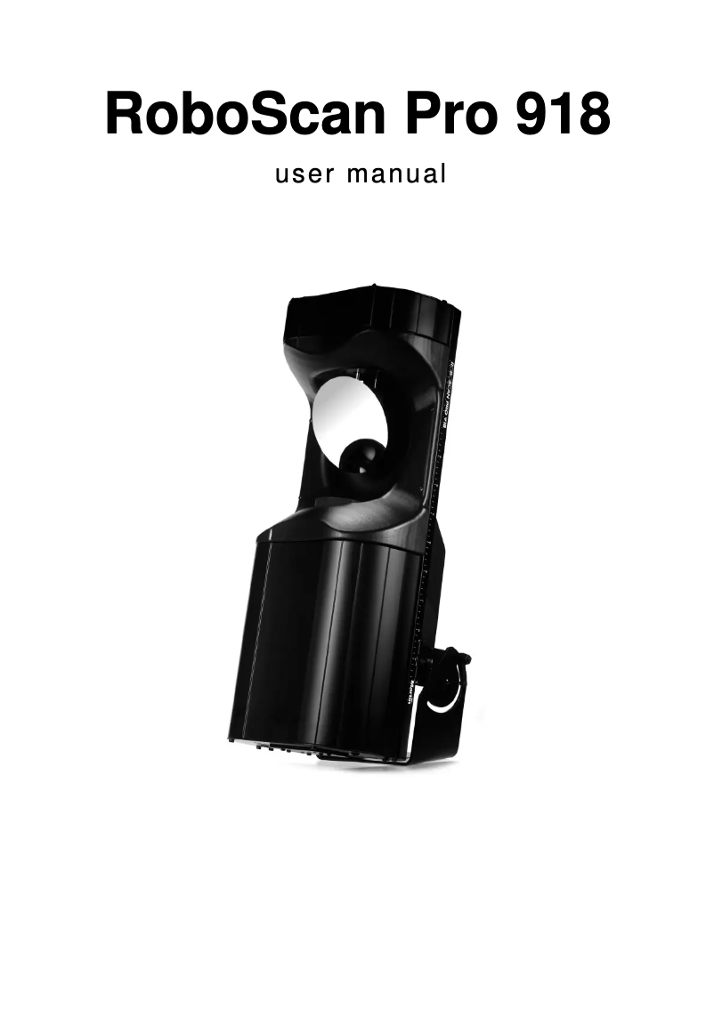 Page 1 de la notice Manuel utilisateur Martin RoboScan Pro 918