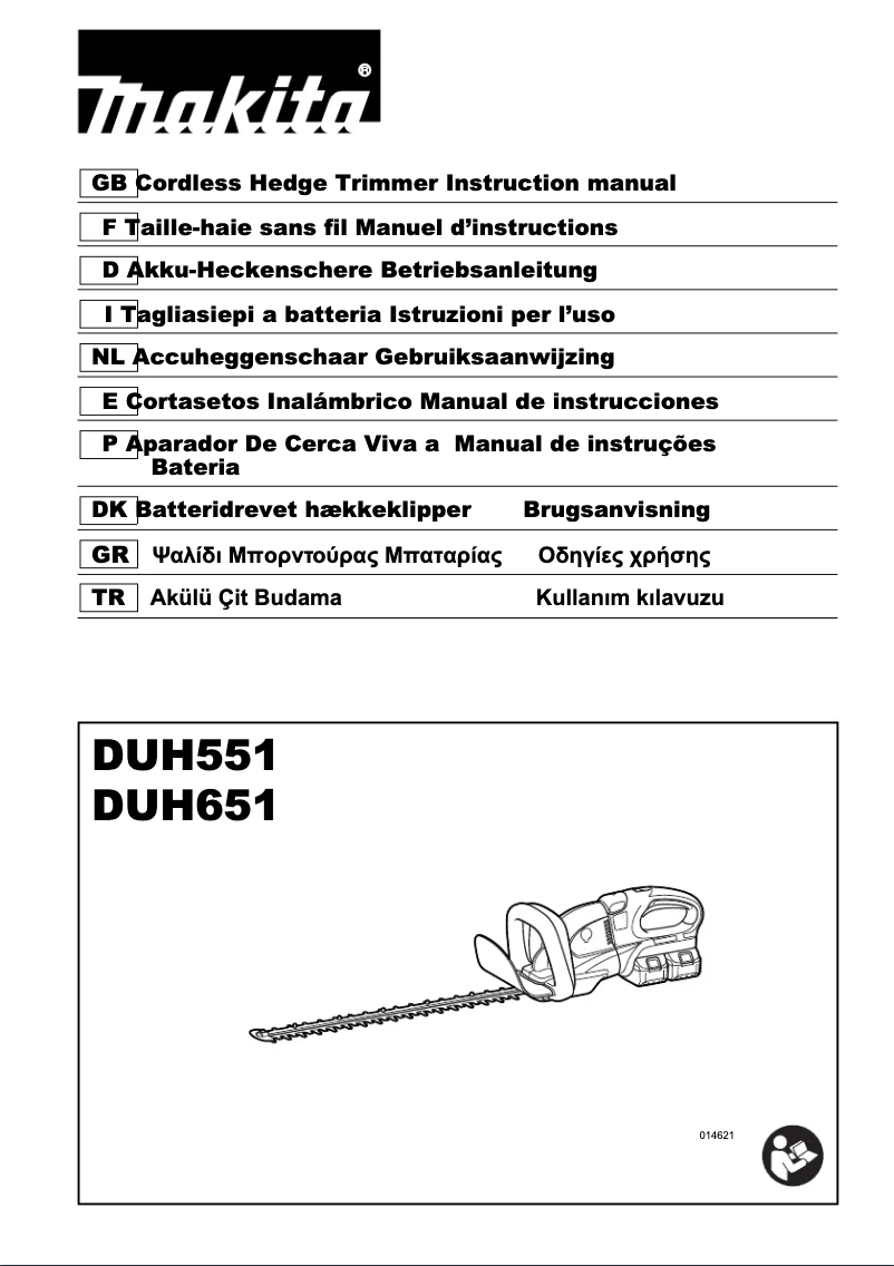Page 1 de la notice Fiche technique Makita DUH551Z