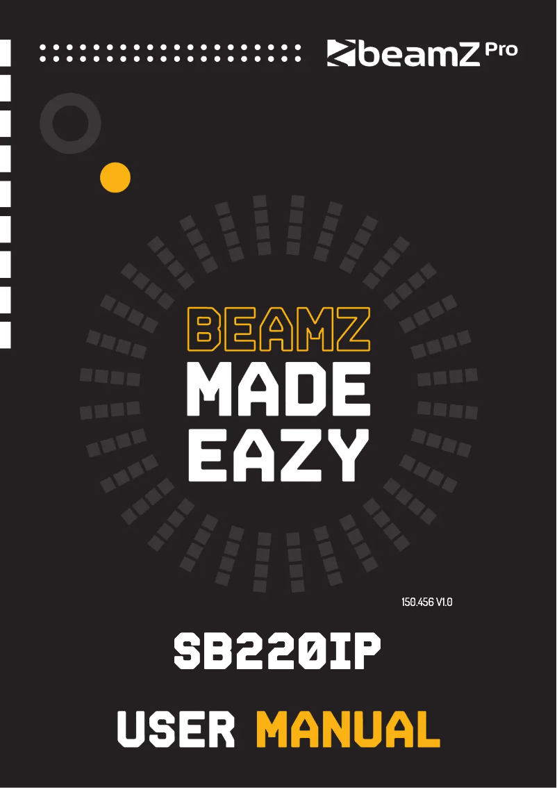 Page n°1 - Manuel utilisateur BeamZ SB220IP