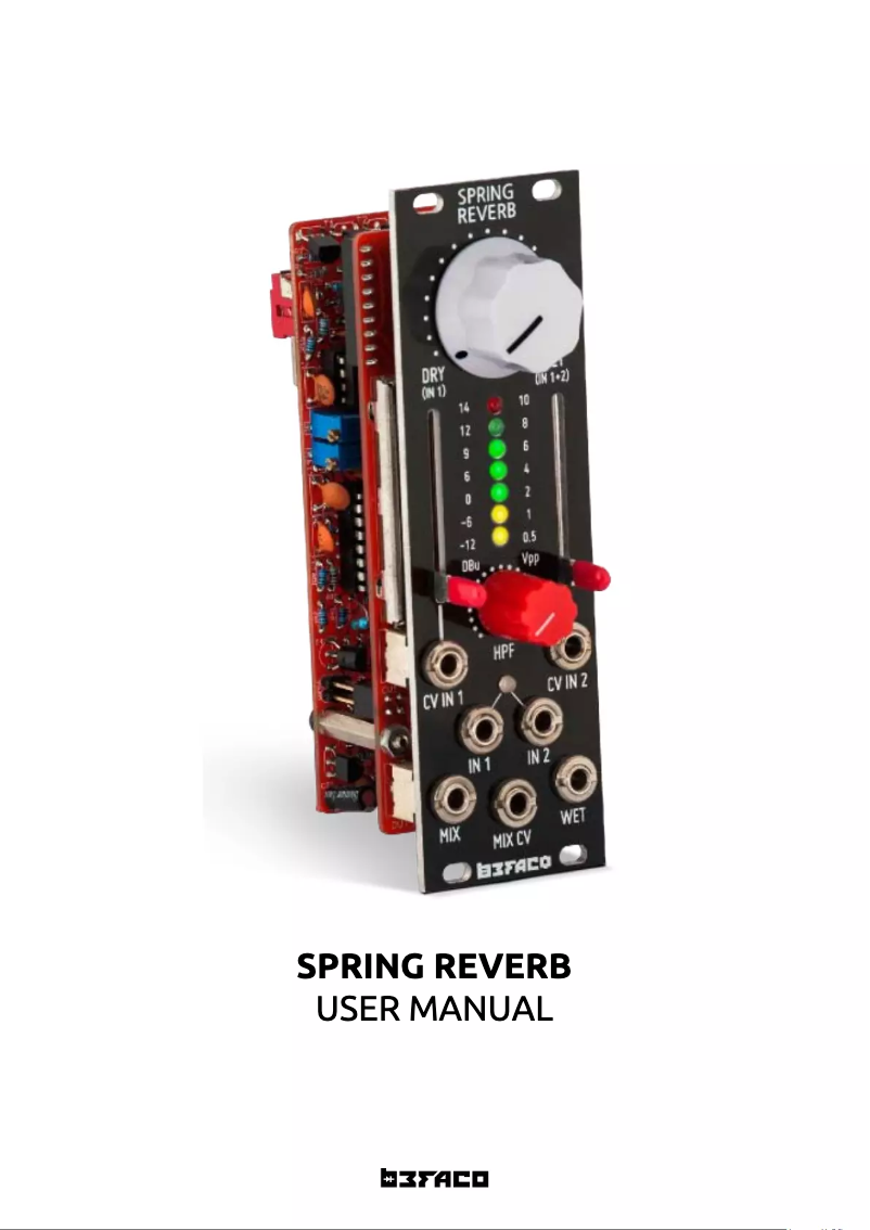 Image de la première page du manuel de l'appareil Spring Reverb