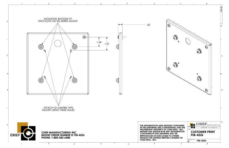 Page n°1 - Manuel utilisateur Chief FSB4226B