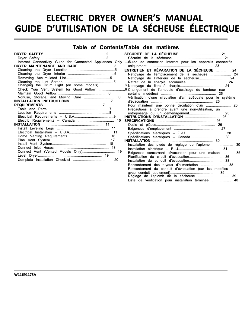 Page 1 de la notice Informations de garantie Whirlpool YWED5605MC