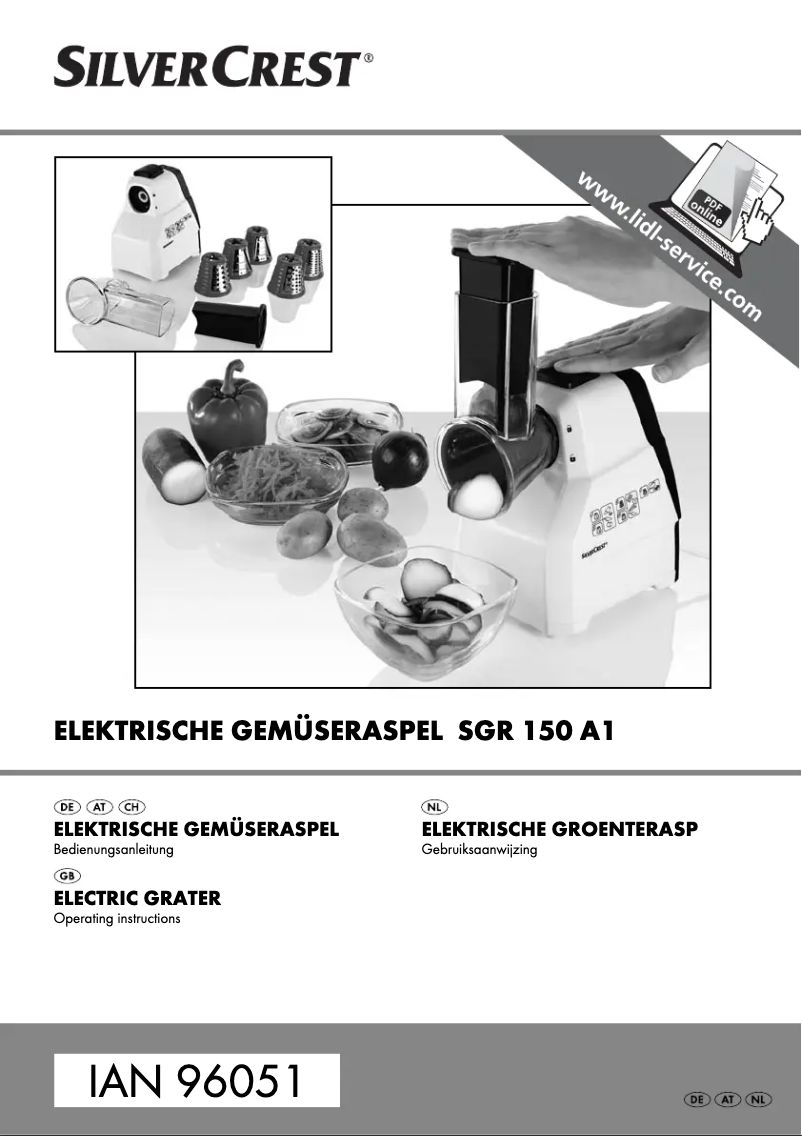 Page 1 de la notice Manuel utilisateur SilverCrest SGR 150 A1