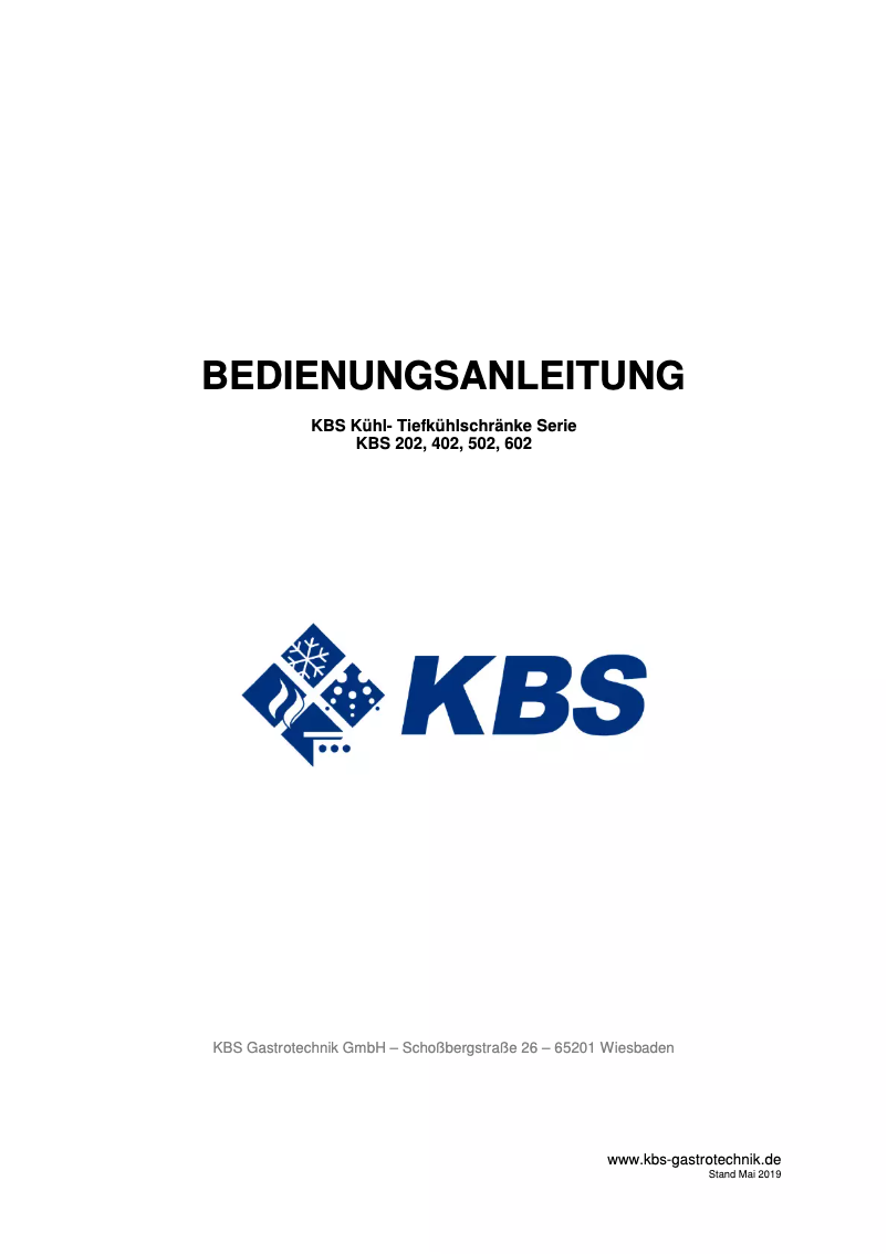 Page n°1 - Manuel utilisateur KBS 602 GU