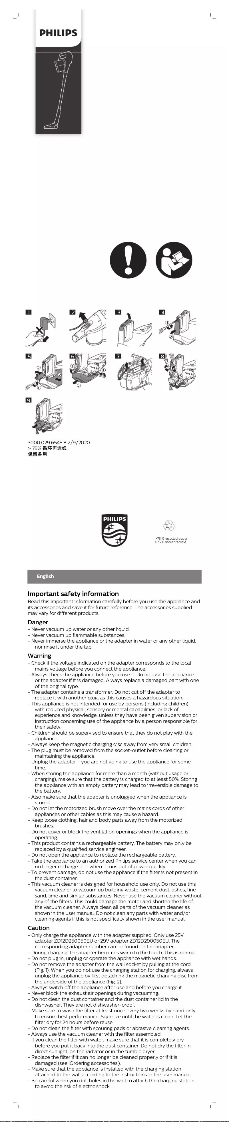 Page 1 de la notice Brochure Philips SpeedPro FC6721