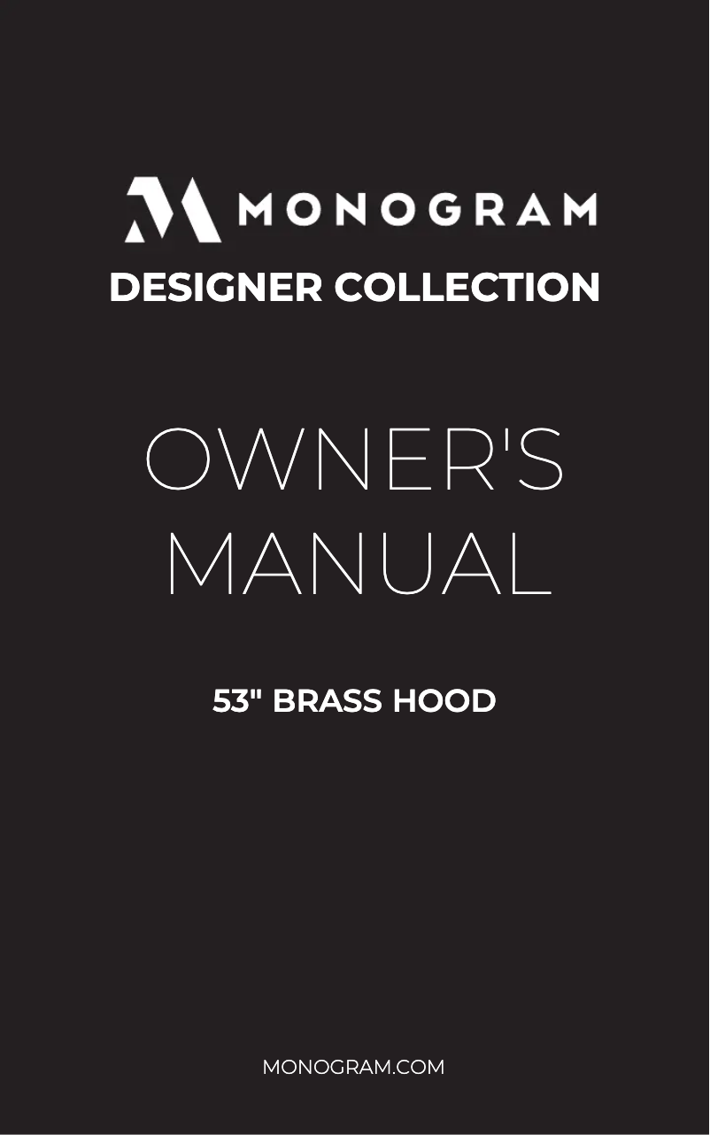 Page 1 de la notice Manuel d'utilisation et d'entretien Monogram ZVC53DWB1