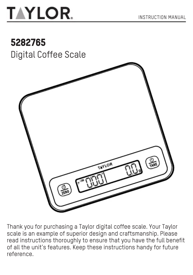 Page 1 de la notice Manuel utilisateur Taylor 5282765