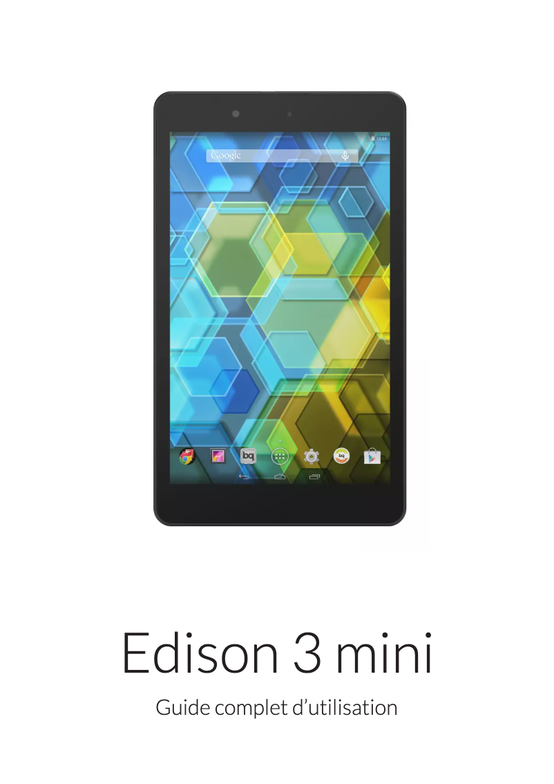 Image de la première page du manuel de l'appareil Edison 3 mini