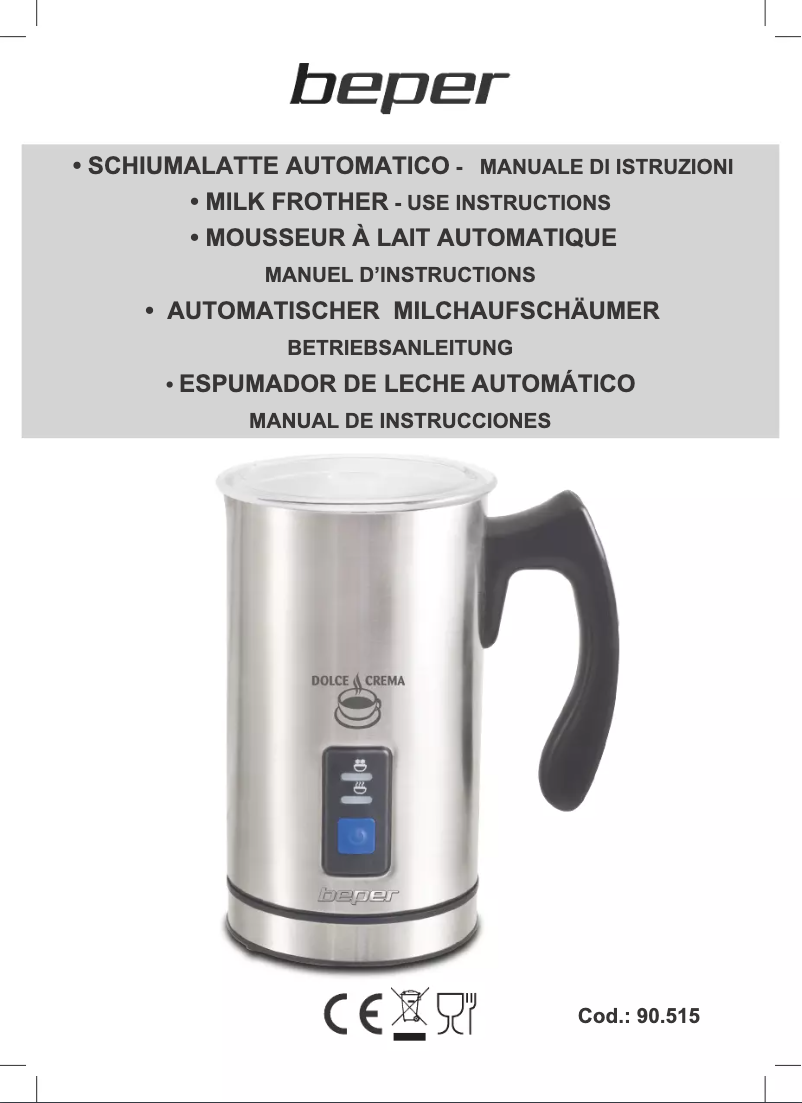 Page 1 of the manual User Manual Beper 90.515