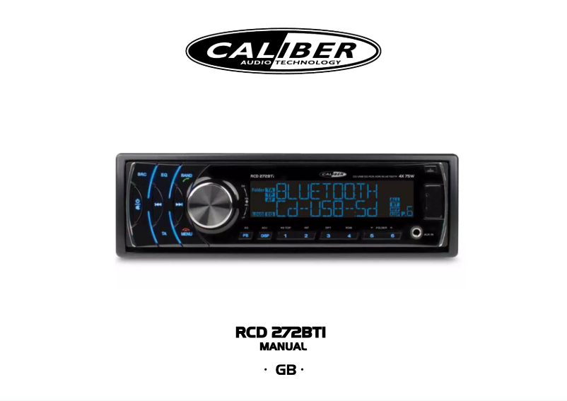 Page n°1 - Manuel utilisateur Caliber RCD 272BTI