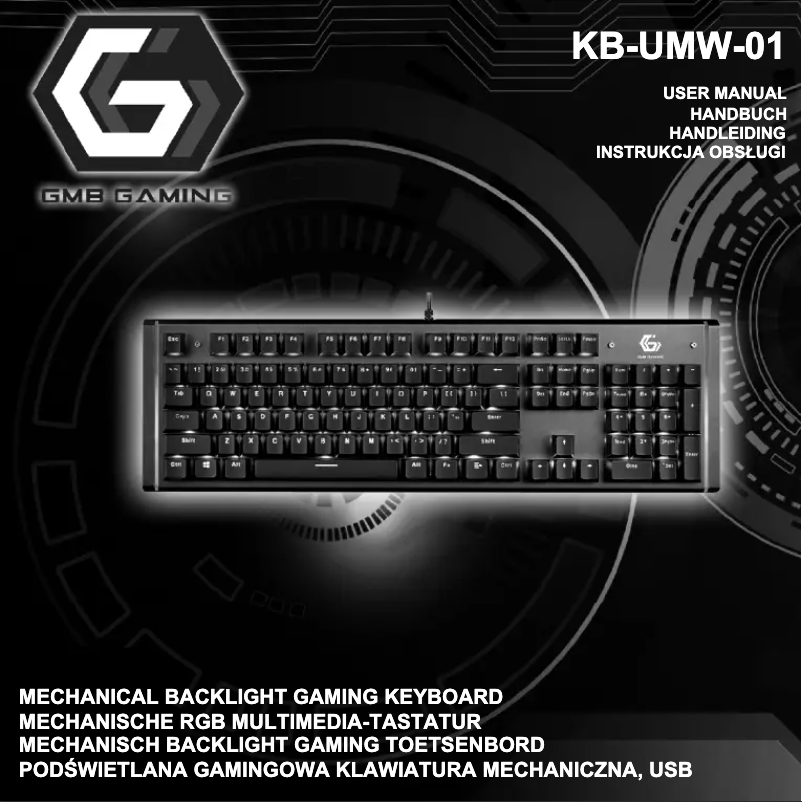 Page n°1 - Manuel utilisateur Gembird KB-UMW-01