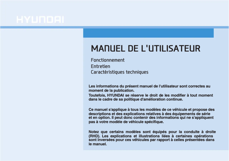 Image de la première page du manuel de l'appareil Elantra (2017)