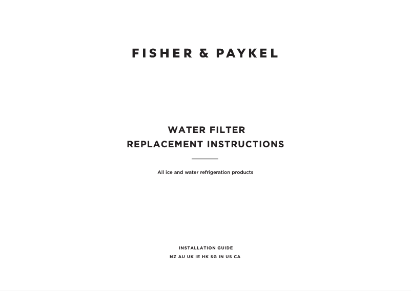 Page 1 de la notice Guide d'installation Fisher & Paykel RF605QDUVX2