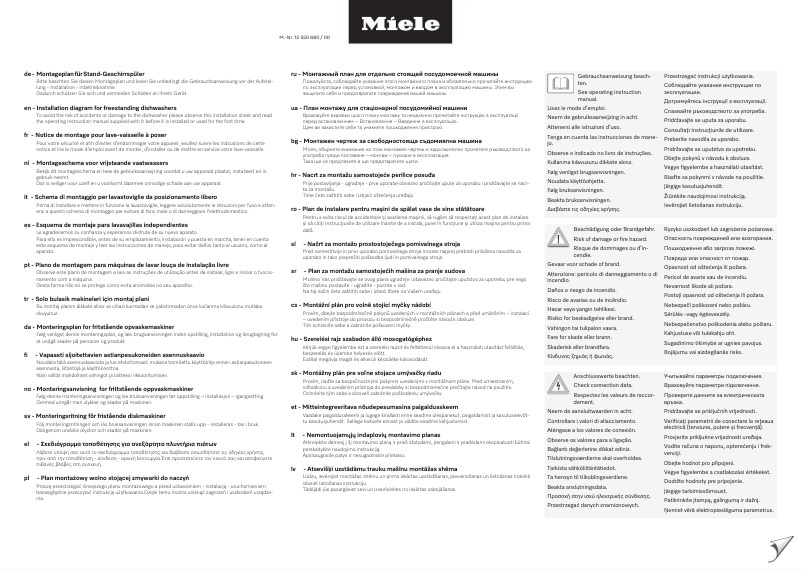 Página 1 del manual Instrucciones / montaje Miele G 5740 SC SL