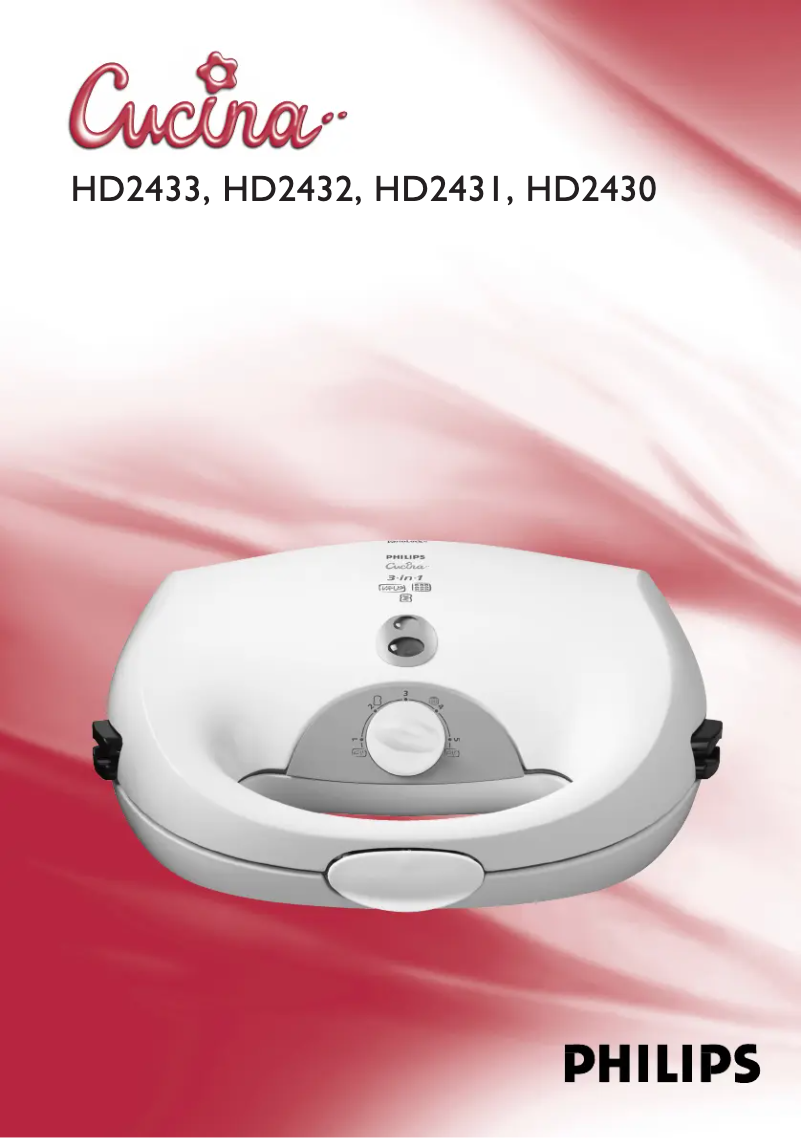 Page n°1 - Manuel utilisateur Philips HD2430