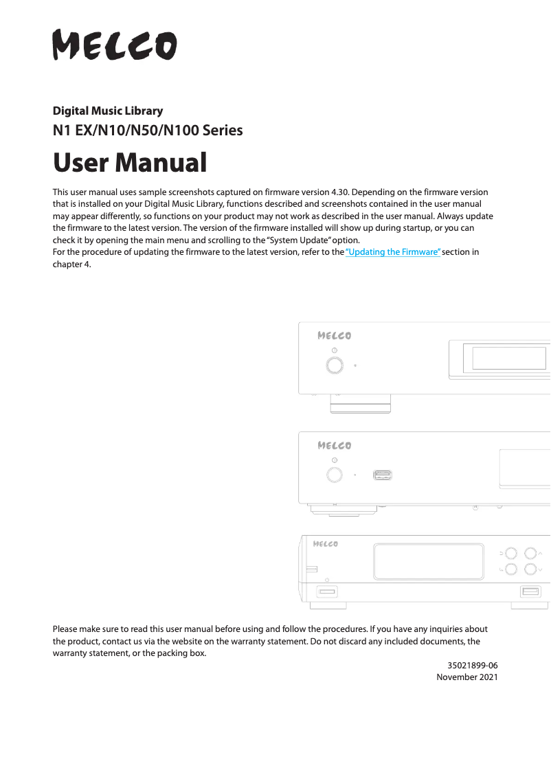 Page 1 of the manual User Manual Luxman N50