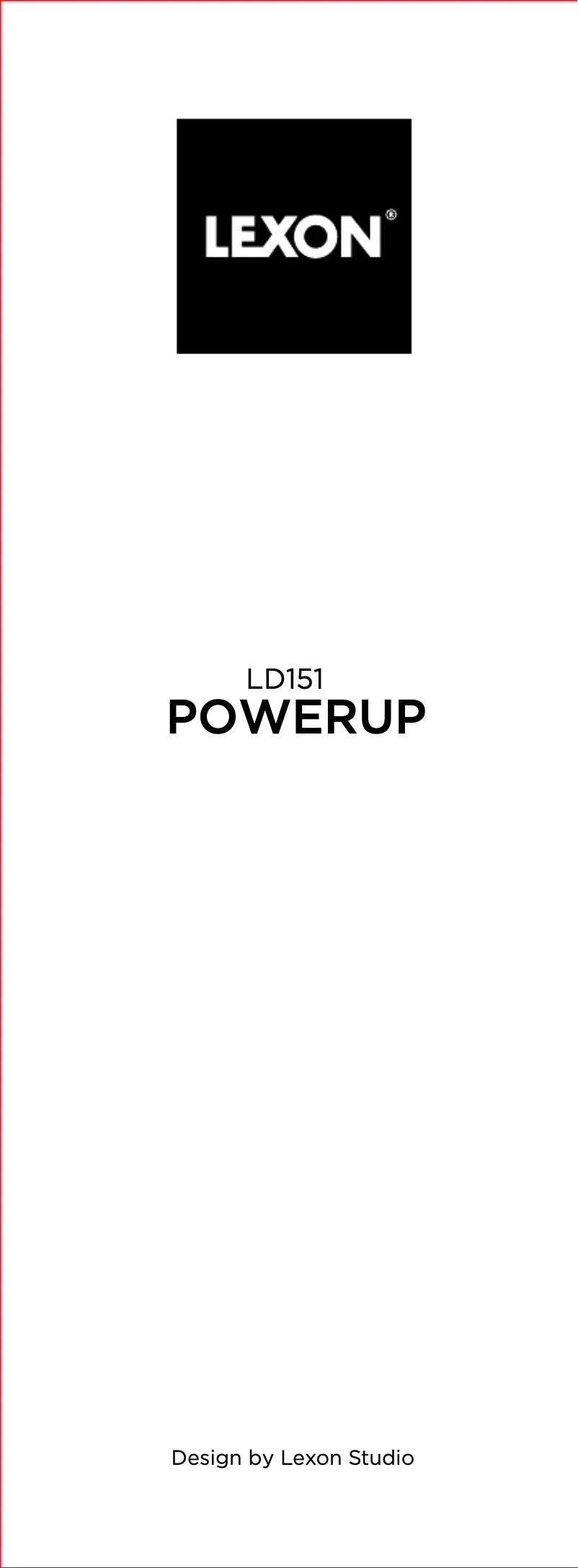 Page n°1 - Manuel utilisateur Lexon Powerup