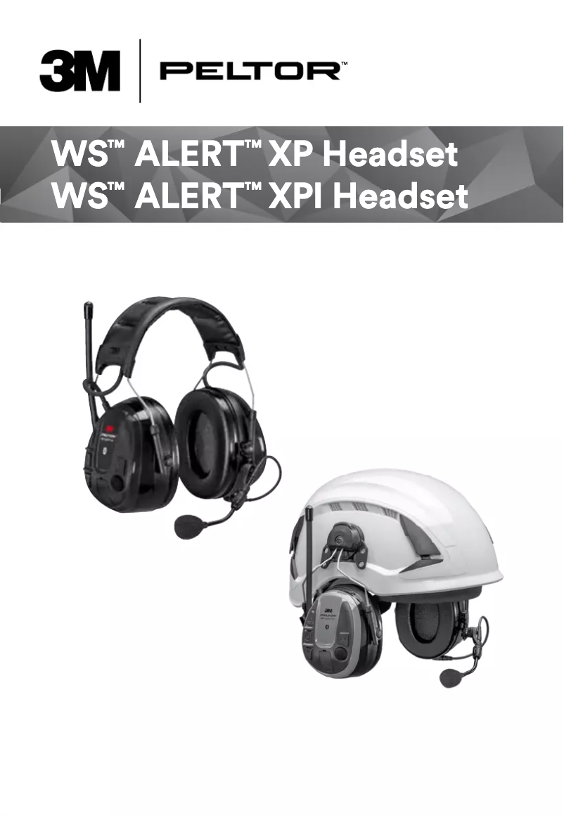 Page 1 de la notice Manuel utilisateur Peltor WS Alert XPI