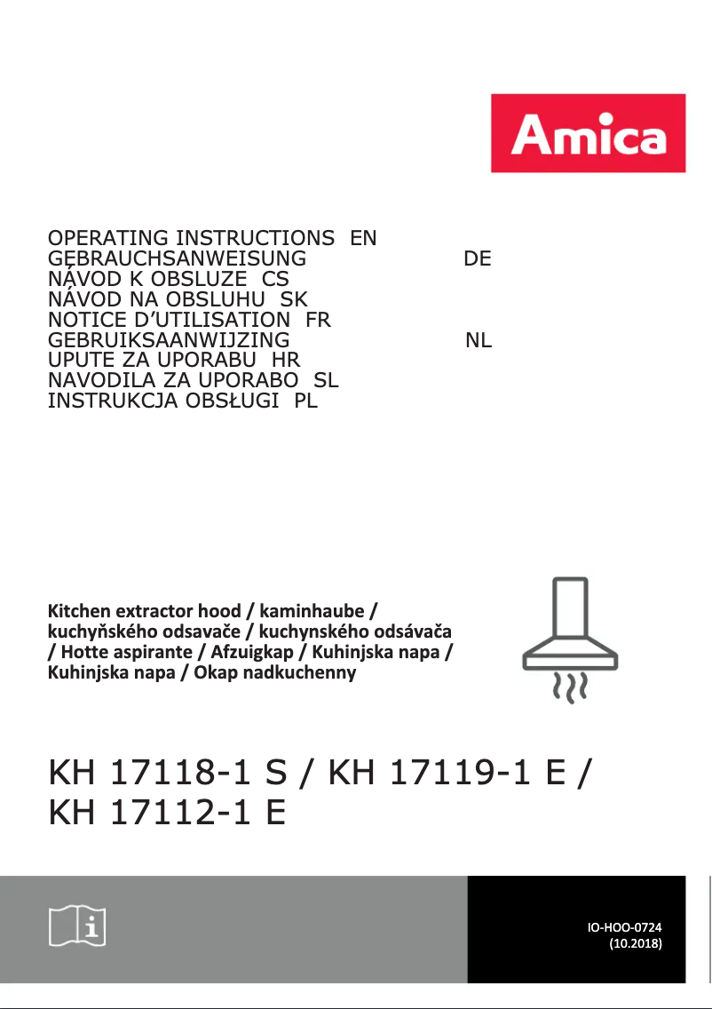 Page n°1 - Manuel utilisateur Amica KH 17118-1 S