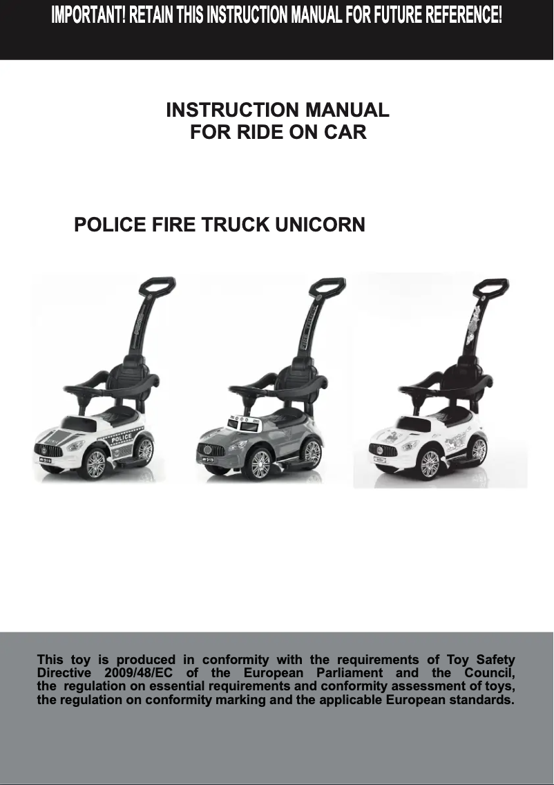 Page 1 de la notice Manuel utilisateur Chipolino Police